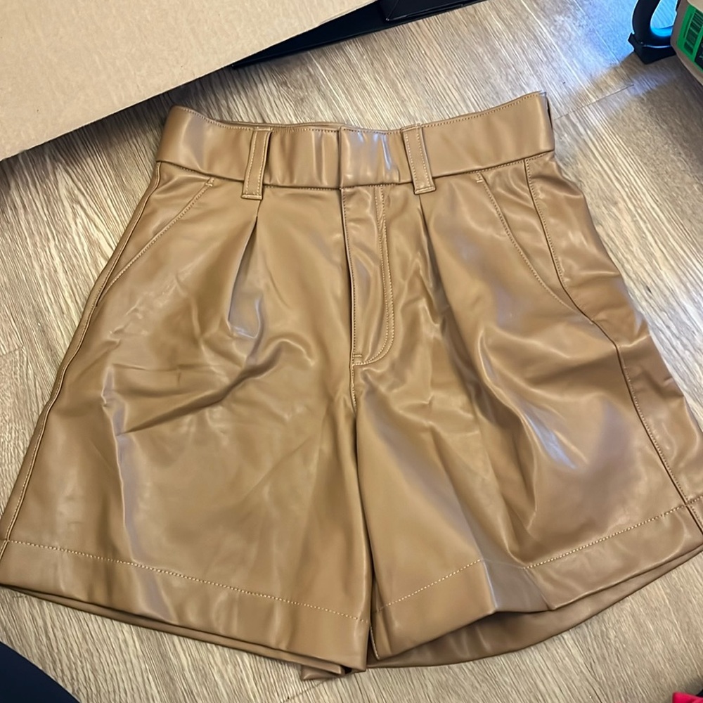 Abercrombie & Fitch Vegan Leather Shorts New